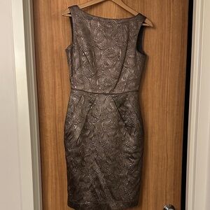 Banana Republic Textured Sleeveless Dress in Brown